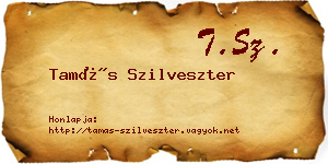 Tamás Szilveszter névjegykártya